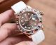 Replica Rolex Yacht-Master Brown Dial Rainbow Bezel Black Rubber Strap Watch (4)_th.jpg